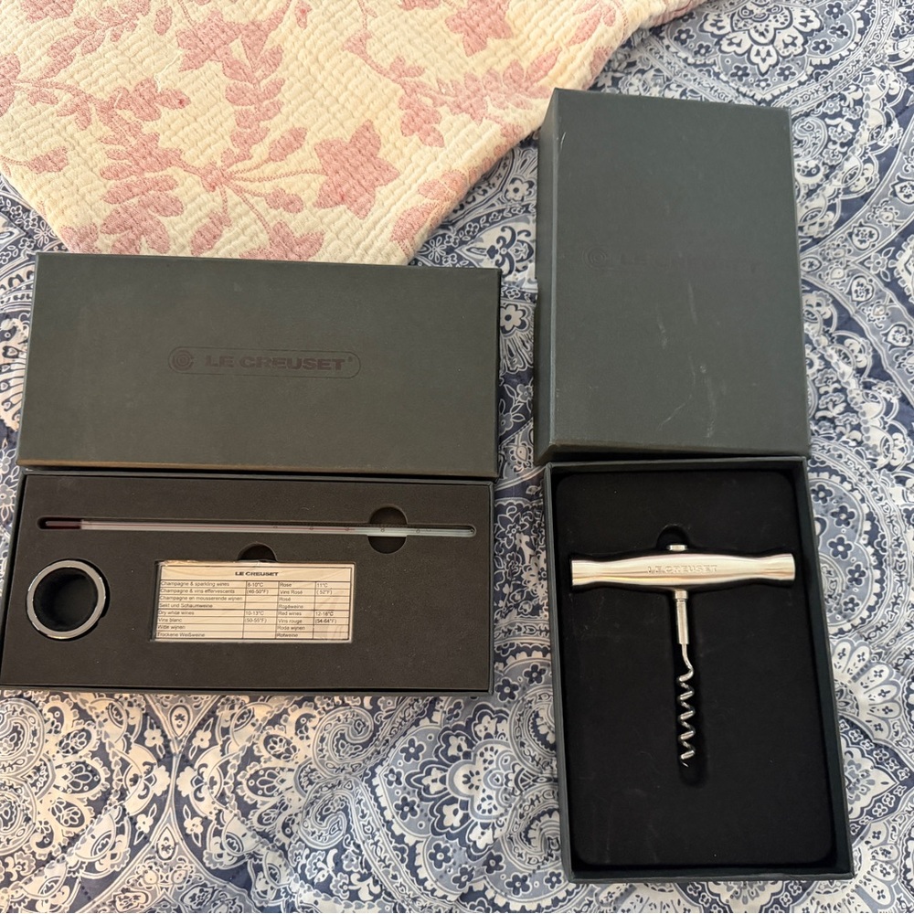 NIB Le Creuset Wine Corkscrew and Wine Thermometer